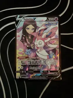 Pokemon Sylveon v TCG Trainer Gallery Holo Card TG14/TG30 Swsh09 Near Mint - Image 1