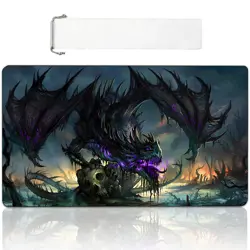 Dragon Playmat 24x14" Non-Slip Rubber MTG TCG Card Game with Storage Bag - Image 1