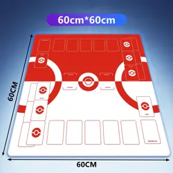 Trading Card Game Playmat 2-Player Trainer Mat with Damage Counters & Storage... - Image 2