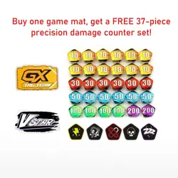 Trading Card Game Playmat 2-Player Trainer Mat with Damage Counters & Storage... - Image 4