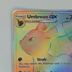 Umbreon GX 154/149 Rainbow Secret Rare 2017 Sun & Moon Base Set Pokemon Card LP - Image 2