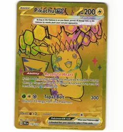 Pokemon Pikachu ex 179/131 Prismatic Evolutions Hyper Rare LP Card - Image 1