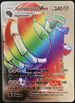 Copperajah Vmax Rainbow Silver Foil Textured Display Card - Image 1