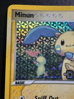 Minun 41/107 EX Deoxys Pokemon Card Reverse Holo Foil Rare LP - Image 3