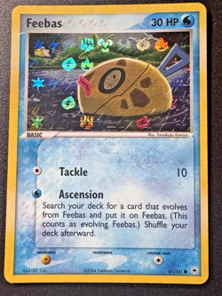 Feebas 61/101 EX Hidden Legends Pokemon Card Reverse Holo Foil Rare Near Mint - Image 1
