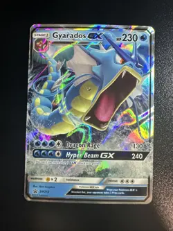 Pokemon Gyarados GX Trading Card Holo Rare Collectible - Image 4