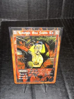 SUBURBAN HIGH SCHOOL KID : RAGE LEGACY CCG card, Werewolf White Wolf TCG, Victim - Image 1