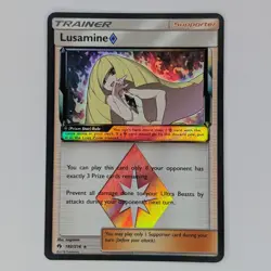 Lusamine 182/214 Holo Rare NM Prism Star Lost Thunder Pokemon Card - Image 1