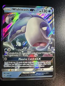 Wishiwashi GX 63/236 - Cosmic Eclipse NM Ultra Rare Full Art Pokemon Card - Image 4