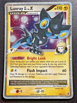 Luxray GL LV.X 109/111 Platinum Rising Rivals Pokemon Card Holo Rare Swirl MP - Image 1