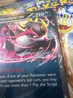 Fezandipiti EX Pokemon Card 210 HP Trading Card World Championships 2024 - Image 3