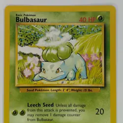Bulbasaur 44/102 Base Set Common Pokemon Card TCG WOTC Near Mint - Image 2