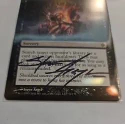 signed MTG English Praetor's Grasp NM Normal New Phyrexia - Image 2