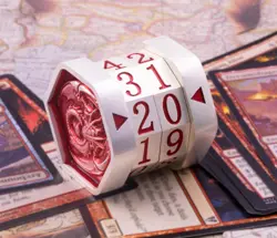 Metal MTG Life Counter Wheel Dragon Dial TTRPG Tabletop Game Gift Pearl Silver - Image 3
