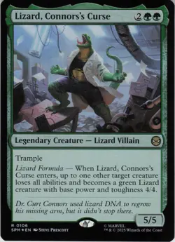 Lizard, Connors's Curse R Marvel's Spider-Man 106 NM Foil MTG - Image 1