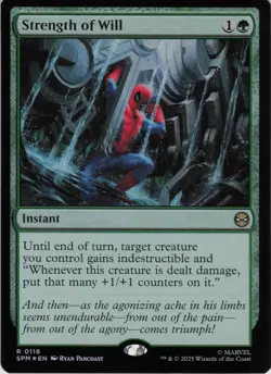Strength of Will R Marvel's Spider-Man 118 NM Foil MTG - Image 1