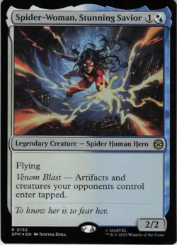 Spider-Woman, Stunning Savior R Marvel's Spider-Man 152 NM Foil MTG - Image 1