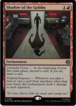Shadow of the Goblin R Marvel's Spider-Man 87 NM Foil MTG - Image 1