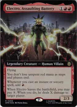Electro, Assaulting Battery (Extended Art) R Marvel's Spider-Man 260 NM Foil MTG - Image 1