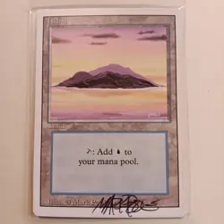 Signed Island (Purple) MP Revised Edition Artist Mark Poole 1994 WOTC MTG Magic! - Image 1