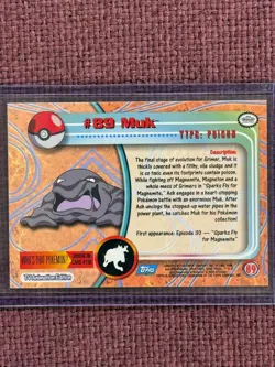 Muk #89 2000 Topps Pokemon TV Animation Edition Series 2 - Image 2