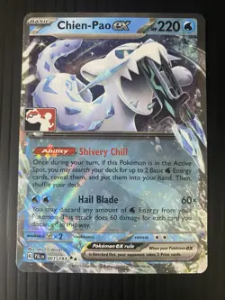 Pokemon Chien Pao ex Prize Pack Series Stamp 061/193 Double Rare - Image 1