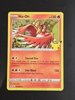 Pokemon Celebrations 25th Anniversary HO-OH 001/025 Holo Rare - Image 1