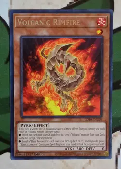 X 1 Volcanic Rimfire NM LD10-EN020 Legendary Duelists 1st Edition Yugioh - Image 1