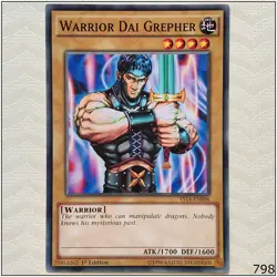 Warrior Dai Grepher - YS14-EN006 - Common 1st Edition Yugioh - Image 1