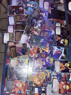 Naruto CCG 90+ Card Lot + Sage Mode Playmat: Super Rares,Promos + Factory Sealed - Image 1