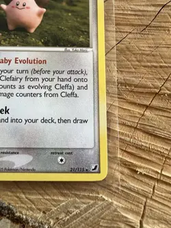 Pokemon EX Unseen Forces 21/115 Card - Cleffa Yuka Morii - Image 5