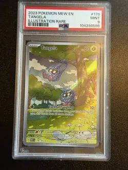 2023 Pokemon Mew en Tangela Illustration Rare Card 178/165 PSA Mint 9 - Image 1
