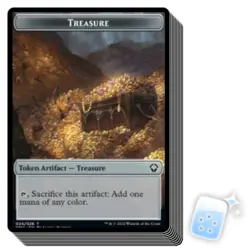 10 pcs TREASURE TOKEN (24/26) Dominaria United: Commander Magic MTG MINT CARD - Image 1