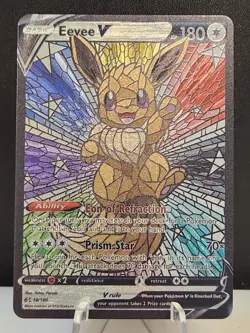 Eevee CUSTOM Stained Glass Holo Van Gogh Shiny Unbranded Card For Display Only - Image 1