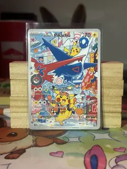Fan Made: Tohoku, Hiroshima, Fukuoka Pikachu Full Art - Custom Pokemon Card - Image 4