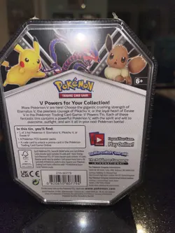 POKEMON TCG / V POWERS Eternatus TIN BRAND NEW SEALED +4 Booster Packs Of Cards! - Image 2