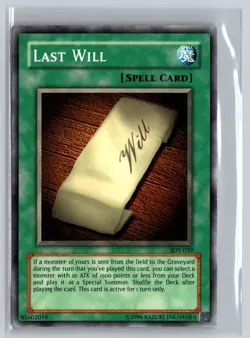 Yu-Gi-Oh! TCG Card - Last Will SDY-039 - MP - Image 1