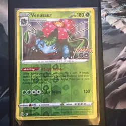 Pokemon TCG Venusaur Reverse Holo Rare Stamped Card 003/078 Pokemon Go - Image 1