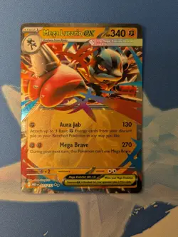 Mega Lucario ex - 077/132 - Double Rare - Mega Evolution - Pokemon Card NM - Image 1