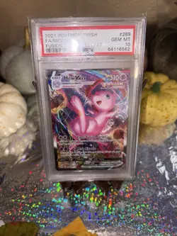 Pokemon Fusion Strike Mew VMAX Secret Rare Card PSA 10 Gem Mint - Image 1