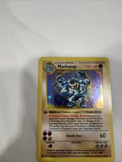 Pokemon TCG Machamp Holo Rare 1st Edition Base Set, Card 8/102, LP Condition - Image 3