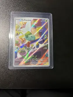 Pokemon TCG Bulbasaur Stellar Crown Illustration Rare Holo Card 143/142 - Image 1