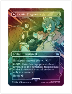 1x Crystal Fragments, Foil, Borderless Art, Final Fantasy, MTG NM - Image 1