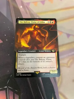 MTG - THE BALROG FLAME OF UDUN - EXTENDED ART - RARE - LTR - NM - Image 1