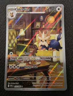 Pokemon TCG Herdier 155/086 White Flare Illustration Rare *Near Mint* - Image 1
