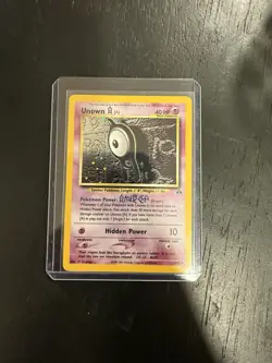 Pokemon TCG Unown A Neo Discovery 14/75 Holo Unlimited Holo Rare LP Vintage - Image 1