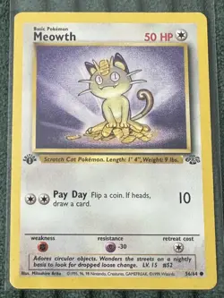 Pokemon Jungle 1st Edition Meowth 56/64 - Image 1