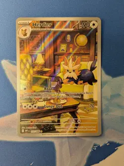 Herdier 155/086 - White Flare - Secret Illustration Rare Card Pokemon TCG NM - Image 1