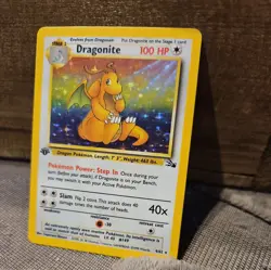 1999 Pokemon TCG • Dragonite Fossil: 1st Edition Holo • 4/62 NM - Image 1
