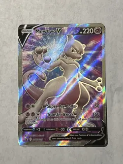 Pokemon Mewtwo V SWSH229 Sword & Shield BLACK STAR PROMO FULL ART NM - Image 1
